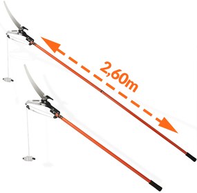 MOREL teleszkópos fűrészolló, 2,6m, narancs Gardebruk