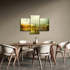 A festett táj képe lakóhelyel (90x60 cm)