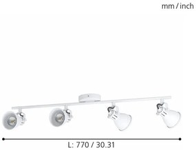 Eglo 98396 - LED Spotlámpa SERAS 4xLED/3,3W/230V