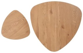 KÉSZLET 2x Kisasztal NICEA átm. 40/60 cm arany tölgy/fekete