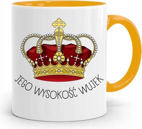 Sárga Bögre Ajándék Nagybácsinak Őfelsége Nagybácsi nyomtatott fényképpel