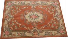 Aubusson gyapjú szőnyeg 120x180 barackszínű