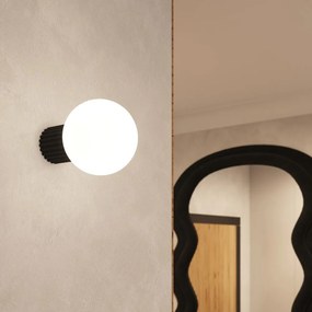 Fekete fali lámpa ø 12 cm Orbital – Sollux