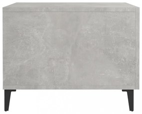 2 db betonszürke dohányzóasztal fémlábakkal 50 x 50 x 40 cm