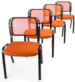 Rakásolható kongresszusi szék készlet 4 db narancssárga