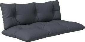 Outsunny 2 Személyes Kerti Párna 120cm x 60cm x 15cm Padon Ülőpárna UV Védelemmel, Vízálló Kerti Pad Párna Sötétszürke | Aosom