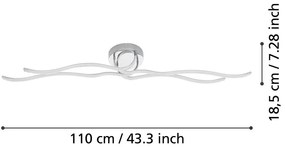 Ezüstszínű LED mennyezeti lámpa 16x108,5 cm RONCADE – EGLO