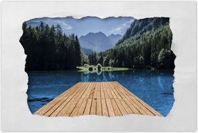 Poszterek 120x80 Fa móló a hegyekben