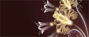 Kép - fényes virágok (120x50 cm)