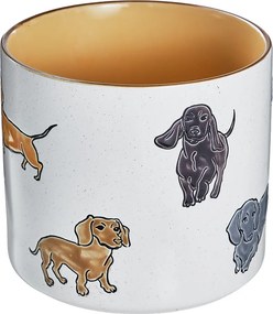 DOG LOVER kerámia kaspó Ø 18 cm , kutyás