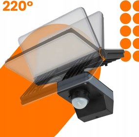 LED reflektor mozgás- és alkonyatérzékelővel LED/44W/230V 4200K IP54 fekete