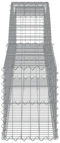 9 db íves horganyzott vas gabion kosár 400x30x40/60 cm