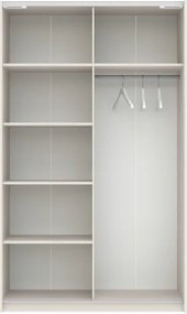 BERNO ruhásszekrény, 120 cm | Kasmír + Jackson hickory tölgy