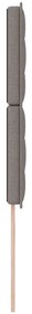 Fejtámla Csíkos Design Taupe 80 cm Szövet
