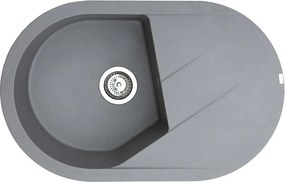 Vesta Plus Metalac 372999 Gránit Mosogatótálca - Extra mély, Csepegtetőtálcás, Grafit