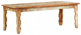 tömör újrahasznosított fa dohányzóasztal 110 x 50 x 40 cm