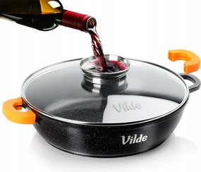 Gránit serpenyő Sütés-főzéshez Fedéllel 24 cm 2,1L