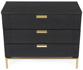 Pimlico fekete szekrény, 75 x 91 cm - Woodman