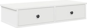 vidaXL Falipolc fiókokkal fehér 80x34x17 cm műszaki fa