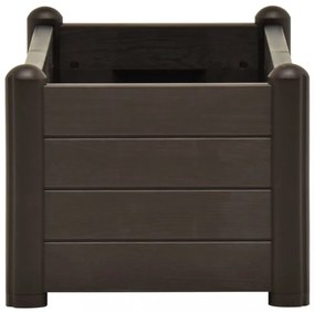 kávészínű kerti PP magaságyás 100 x 43 x 35 cm