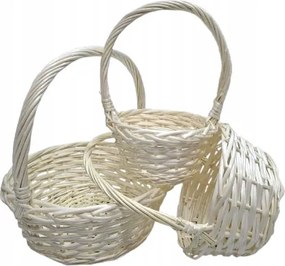3x Kosár szett ajándék kosár húsvéti fonott kosár