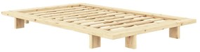 Natúr színű borovi fenyő egyszemélyes ágy ágyráccsal 120x200 cm Japan – Karup Design