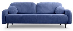 Ággyá alakítható, kárpitozott, háromszemélyes CLOUDY kanapé – kék