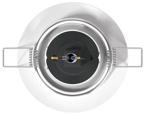 Beépített Spotlámpák 12 db Kerek GU10 Fehér Ø90 mm Acél