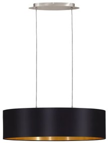 Eglo 55266 - Csillár zsinóron MASERLO 2xE27/60W/230V fekete