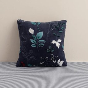Kétoldalas párnahuzat DUO SENSE NOCTIFLORA 45x45 cm mikroplüss/flanel, sötétkék