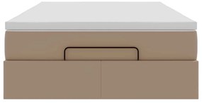 Ottomán ágykeret matraccal Cappucino 120x200cm műbőrrel