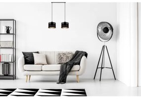 Csillár zsinóron ALDO 2xE27/60W/230V fekete