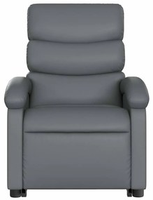 elektromos szürke műbőr felállást segítő dönthető fotel