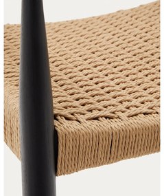 Fekete-natúr színű tölgyfa étkezőszék szett 2 db-os Analy – Kave Home