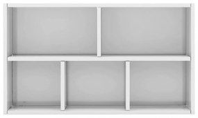 magasfényű fehér szerelt fa könyv-/tálalószekrény 50x25x80 cm