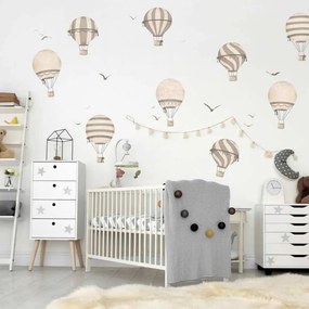 INSPIO Hőlégballon falmatricák barna színben