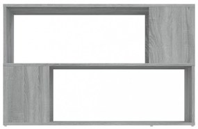 szürke sonoma színű szerelt fa könyvszekrény 100x24x63 cm