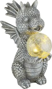 Globo 33888 Solar lĂĄmpa, sĂĄrkĂĄny, mƱanyag szĂŒrke matt, ĂŒveggömb tiszta repedezett, nyomĂłgombos, elemmel egyĂŒtt AAA 300mAh 1.2V, IP44, HxSzxM: 190x135x275mm, tartozĂ©k: LED 0.024W 3V, 3000K