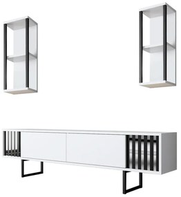 TV szekrény Chrome Line - White, Black