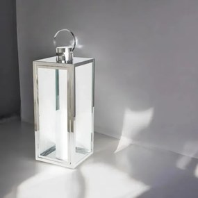 Dekoratív lámpás 63 cm, fényes króm