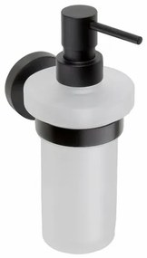 SAPHO XB100 X-Round fekete szappanadagoló, tejesüveg/fekete, 230 ml