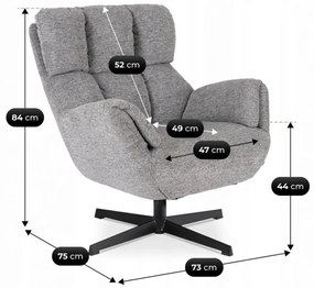 Forgó Relaxfotel Szürke Színben. REAL