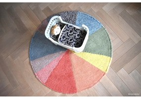 Mosható kézi szövésű gyapjú gyerek szőnyeg ø120 cm Pie Chart – Lorena Canals
