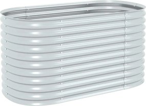 vidaXL ezüstszínű horganyzott acél kerti magaságyás 160 x 80 x 81 cm