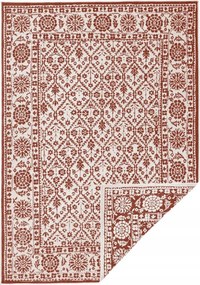 Teraszszőnyeg 120x170, barna krémszínű kétoldalas,lapos szövésű zsinóros