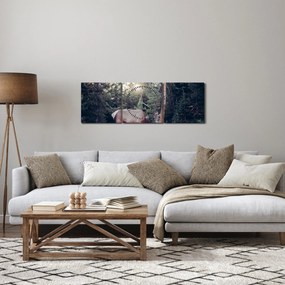 Kép - Jávorszárvas a tisztáson (órával) (90x30 cm)
