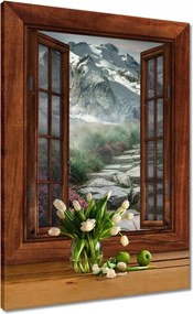 Vászonkép 50x70 Hegyi kilátás Tájkép Köd