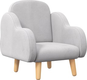ZONEKIZ Skandináv Stílusú Gyermek Karosszék Felhő Formájú Karfákkal, 3 Éves Korig Szövetből, 46x51x55cm, Szürke | Aosom