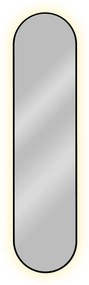 Baltica Design Tiny Border Pastille tükör 40x155 cm ovális világítással fekete 5904107905648