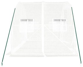 fehér acélvázas melegház 6 m² 3 x 2 x 2 m